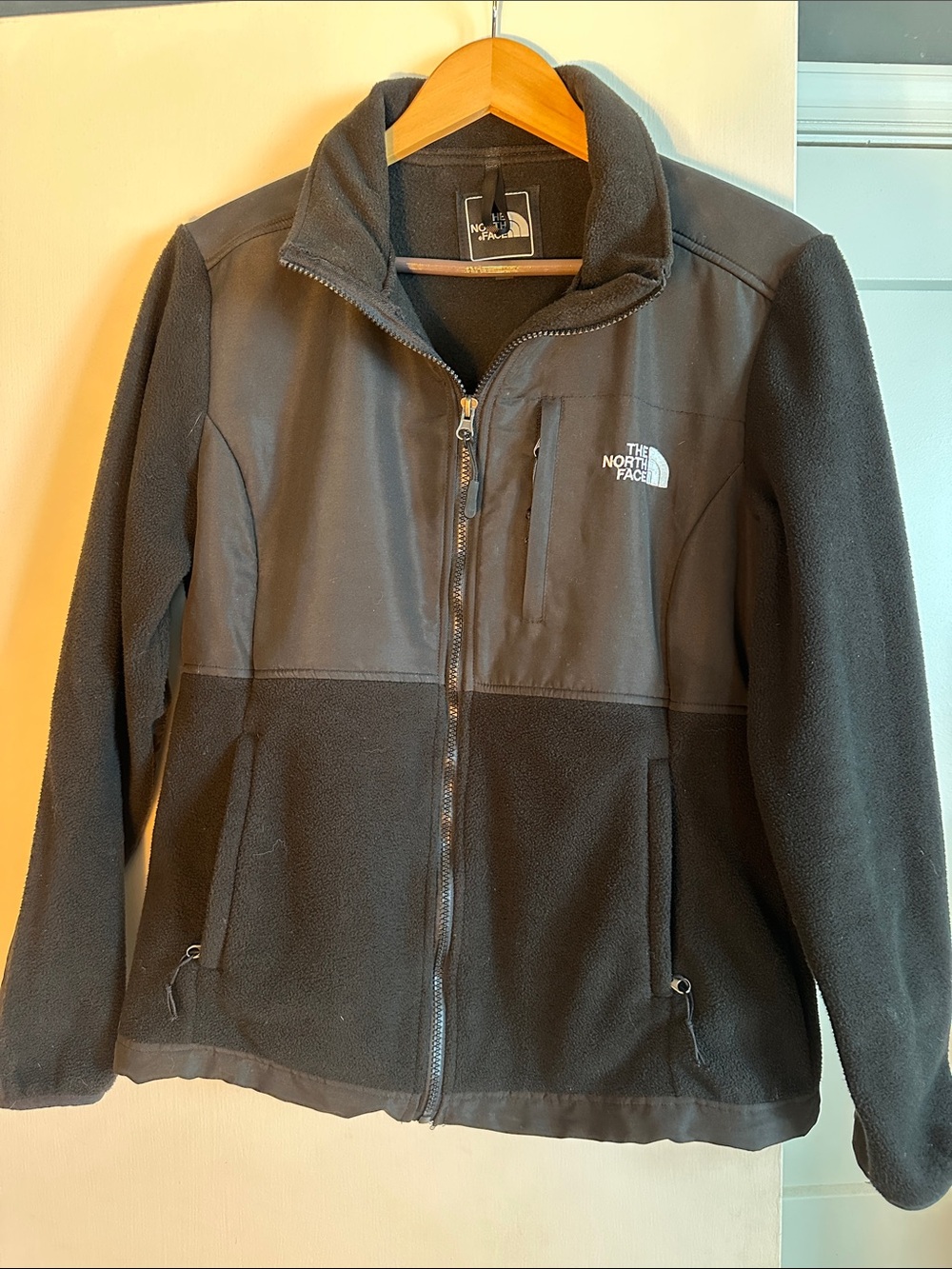 North Face Black Lightweight Fleece Jacket with Overlay Panels